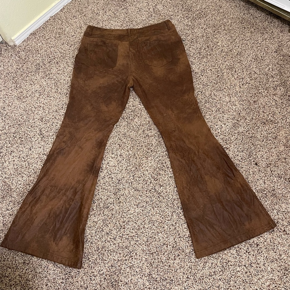 FAUX LEATHER FLARES- boho•indie•western